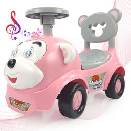 Dash Monkey Ride On with Horn & High Backrest Support Under Storage Basket-Pink-1