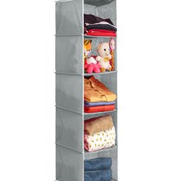 PrettyKrafts 5 Tiers Clothes Hanging Organizer, Wardrobe for Regular Garments, Shoes Storage Cupboard, Hanger Bag , Beige-18