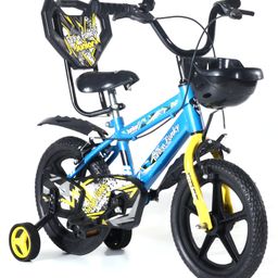 Kids Bicycle With Storage Basket &  Bell - Blue-image-45