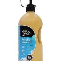 Mont Marte Acrylic Colour Paint 1 Litre - Yellow Ochre-14