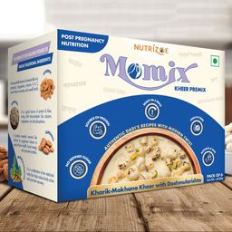 Momix Kharik & Makhana Jaape ki Nutrition Kheer -Postpartum-After delivery | New mom | Supports Recovery - Milk Supply-Energy | Almond, Jaggery, Herbs | | Ready to Cook Premix| No Refined Sugar-image-88