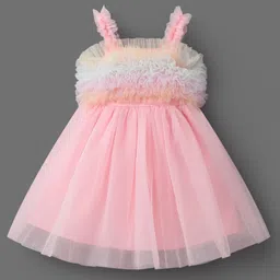 Mark & Mia Sleeveless Party Frock with Frill Detailing - Pink-picture-7