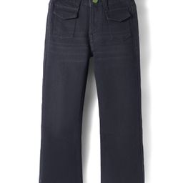 Pine Kids Woven Full Length Washed Denim Jeans - Black-picture-34