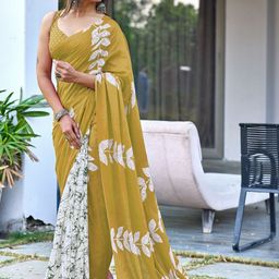 Anouk Floral Printed Pure Cotton Saree-picture-14