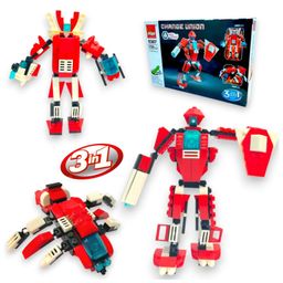 Amitasha 3in1 Mech Robot Building Blocks Transform Model 3D Assemble Toy for Kids 150 Pc Brick Architect Kit image 2