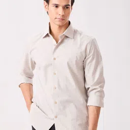 MH&Y Slim Fit Pinstriped Long Sleeves Cotton Formal Shirt-picture-3
