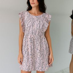sollobell Women Tropical Print Flutter Sleeve Fit & Flare Midi Dress-image-47