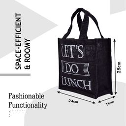 Kuber Industries 4 Pcs Printed Jute Handheld Bag image 4