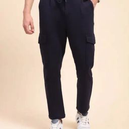 Camla Navy Cotton Relaxed Fit Trackpants-picture-35