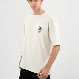 Dcyphr White Oversized Printed T-Shirt-picture-16