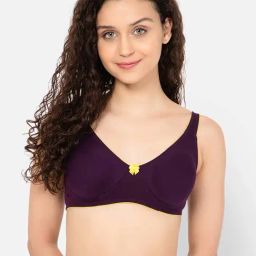 Clovia Purple Cotton Full Coverage Bra-45
