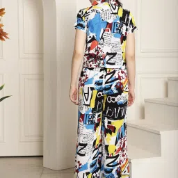 Boston Club Multicolor Printed Top With Pyjamas image 2