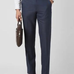 Van Heusen Navy Slim Fit Trousers-image-100