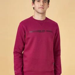 People by Pantaloons Wine Regular Fit Printed Sweatshirt-picture-33