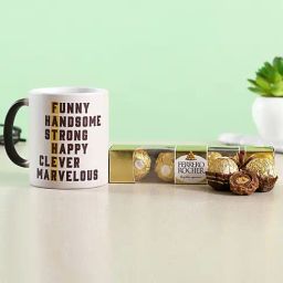 FNP Multicolor Ceramic Fathers Day Special Mug & Ferrero Rocher - Set of 2 (325 ml)-15