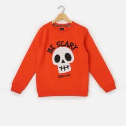 Allen Solly Kids Red Printed Full Sleeves Sweatshirt-image-3