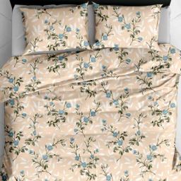 Ariana SIENA Bisque Cotton 180 TC Single Size Bedsheet With 1 Pillow Cover-image-9