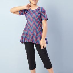 Muhuratam Girls Blue Nylon Swimwear-image-105