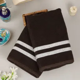 Creeva Comfort Living Brown Cotton Solid Bath Towel-image-63