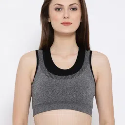 Clovia Grey Non Wired Non Padded Sports Bra-image-22