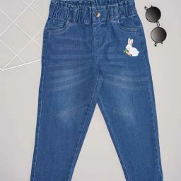 Pantaloons Junior Girls Medium Blue Cotton Washed Jeans-image-50