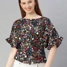 Sera Black Printed Top-image-96