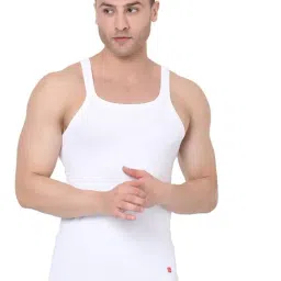 UnderJeans by Spykar White Regular Fit Vest-image-10