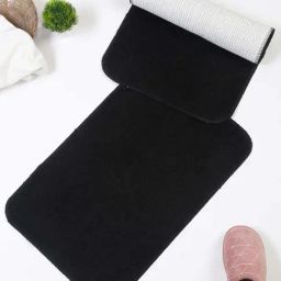HOSTA HOMES Black Cotton Anti-Skid Door Mats - Set of 2-image-57