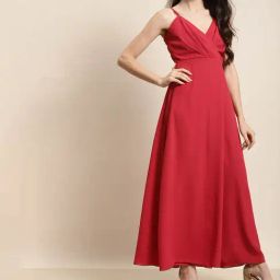 Qurvii Magenta Maxi Dress-image-72