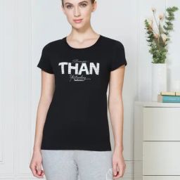 Van Heusen Black Cotton Printed T-Shirt-picture-44