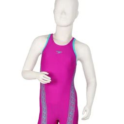 Speedo Kids Pink Solid Swimsuit-image-86