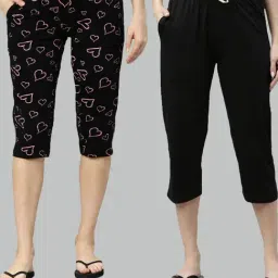 Kryptic Black Printed Capris - Pack of 2-picture-34