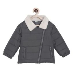 MINIKLUB Boys Black Solid Full Sleeves Jacket-image-76
