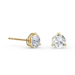 SHINE ETERNAL Lab Grown Diamond 18k (750) Yellow Gold Earrings for Women-picture-24