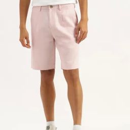 United Colors of Benetton Pink Solid Shorts-26