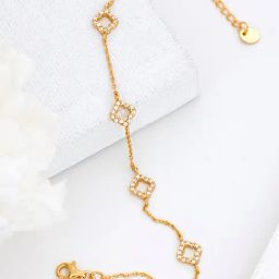 Zavya Golden Elegance 925 Sterling Silver Gold-Plated Bracelet-image-7