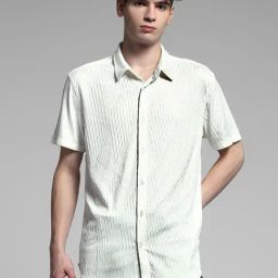 Jack & Jones White Comfort Fit Texture Shirt-picture-6