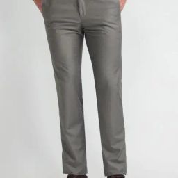 Arrow Grey Slim Fit Trousers-image-85