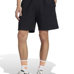Adidas Originals Black Cotton Regular Fit Sports Shorts-image-83