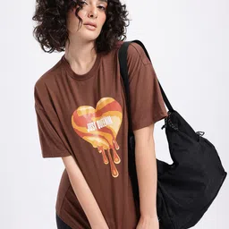 glitchez Swaying Hearts Drop-Shoulder Sleeves Oversized T-shirt-image-75
