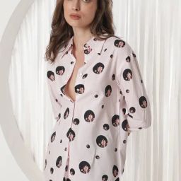 RAREISM Pink Polyester Printed Long Sleeves Top-picture-1