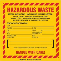 BRADY Vinyl 152.4 mm (6 Inch) English DOT Handling Label, 20TD74 (Pack of 50)-picture-13
