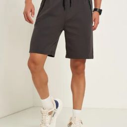 Ajile By Pantaloons Charcoal Black Regular Fit Sports Shorts-image-44
