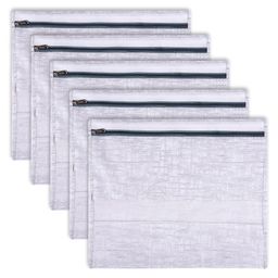 Kuber Industries Grey Pack of 5 Jute-Printed Non-Woven Multi-Utility Organisers-40