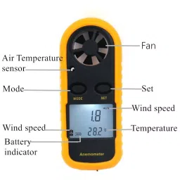 generic Real Instruments GM816 Portable Anemometer Thermometer Speed Gauge Meter 30m image 4