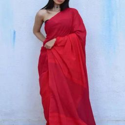Chidiyaa Leela Carnation Handwoven Cotton Saree-image-3