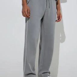 Studiofit by Westside Grey Solid Relaxed-Fit Mid-Rise Track Pants-picture-42