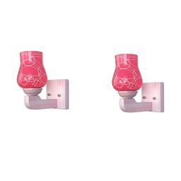 Somil Premium Designer Glass Wall / Night Lamp Elegant & Stylish Dcor Accent for Modern Interiors, color- Pink, White, Size- 20 X 25 X 22.5 CM-image-98