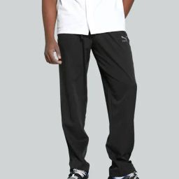 Puma Black Regular Fit Sports Trackpants-image-67