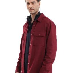Rare Rabbit Red Regular Fit Solid Shaket image 4